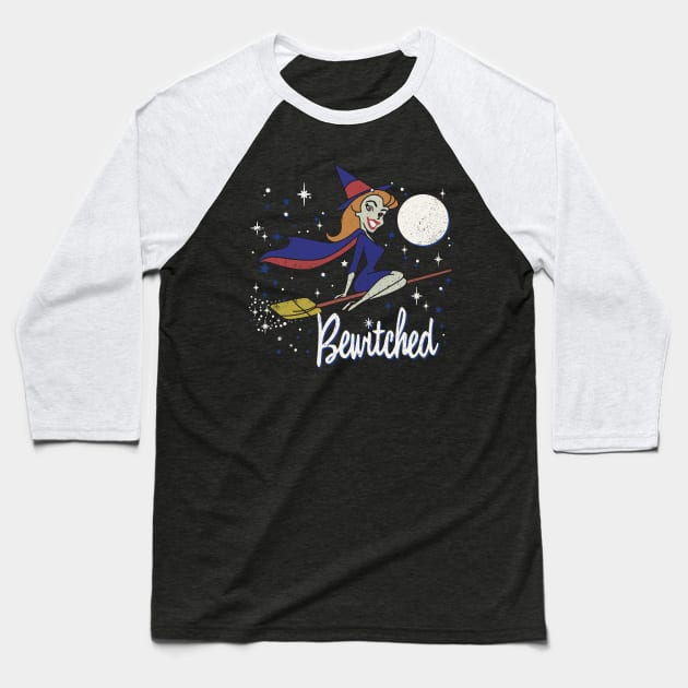 Bewitched Worn Baseball T-Shirt by Alema Art